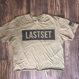 Next Level Apparel “Last Set” Army Green Crop Top